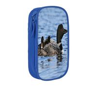 Large Capacity Pencil Case Pencil Bag Loon Birds Print Double-Zipper Pen Case
