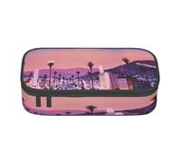 Large Capacity Pencil Case Pencil Bag The Old Hollywood Print Layered Stationery Pen Case