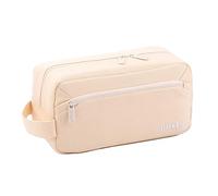 Large Capacity Pencil Case, Pencil Case 4 Compartments with Zipper Portable Handle, Big Capacity Canvas Pencil Pouch, Portable Stationery Pencil Bag for Office College School Teen Girl Boy (Beige)