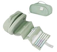 Large Capacity Pencil Case,Retractable Pen Pouch Stationery Organizer,Big Capacity Drawable Pens Pouchs with Compartments,Pencils Cases Holder Organizers