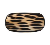 Large capacity pencil case, Rough Leopard print Organizer with Zippered, Compartments & Elastic Pen Holders for School, Office, Lightweight pen bag for Travel, MULTI-USE Oxford Fabric pencil bag