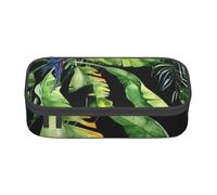 Large Capacity Pencil Case with Compartments, Big Toucan Perching of American Rainforests Print Pencil Bag Portable Pencil Bag Pen Pouch Organizer for Boys Girls Teen College Students School Adults