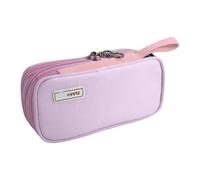Large Capacity Pencil Pouch Expandable Pen Organizer with Wide Opening, 3 Compartments and Carry Strap for Students Expandable Pencil Pouches Large Capacity Pen Organizers School Supply Case Three