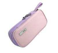 Large Capacity Pencil Pouch Expandable Pen Organizer with Wide Opening, 3 Compartments and Carry Strap for Students Expandable Pencil Pouches Large Capacity Pen Organizers School Supply Case Three