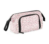 Large Capacity Pencil Pouch Pencil Case Handheld Pen Bag Cosmetic Gift for Office School Teen Girl Boy Cherry Bow
