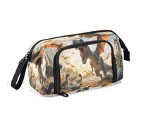 Large Capacity Pencil Pouch Pencil Case Handheld Pen Bag Cosmetic Gift for Office School Teen Girl Boy Various Dinosaur Mountain