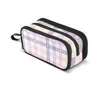 Large Capacity Pencil Storage Case Nurse Pencil Bag With Zipper Make Up Bag Portable for School Supply Gingham Buffalo