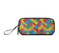 Large Capacity Pencil Storage Case Teacher Pencil Case For Teen Preppy School Lightweight Colorful Building Blocks