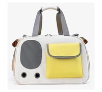 Large Capacity Pet Carrier Bag, Portable Shoulder Dog and Cat Carrier with Ventilation Window, Durable Oxford Cloth Travel Pet Bag for Small to Medium Pets (Yellow)