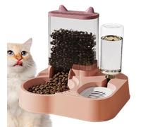 Large Capacity Pet Feeder, Automatic Cat Food Dispenser, Anti Tip Water Bowl with Adorable Design, Storage Container Accessory, Dog Cats Feeder with Timed Release, Pets Feeding Tool for Home