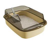 Large Capacity Pet Litter Container Box with Tall Barriers Reduces Mess and Smell Quick Disassembly for Easy Washing Enclosed Cats Litter Pan