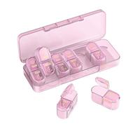 Large capacity pill case to organize two times a day medication, Sunday to Saturday, Compact pill sorter - 14 compartment pill case morning and night - easy to use for seniors, children, and men