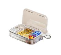 Large Capacity Pills Organizers 7 Day Sealed and Resistant Portable Medicine Box Silicone Materials Safe Storage Large Capacity Pills Organizers