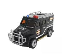 Large capacity plastic Electronic piggy bank with password thumb impression for paper money and coin slot for buys Girls aged 3 4 5 6 Educarional mini ATM Truck shape Saving Safe Black