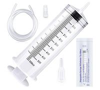 Large Capacity Plastic Syringe with 1m Tube,for Liquids, Oil or Glue Applicator, Experiments, Pet Feeding,Plant irrigation Labor&Science Use（550ml）