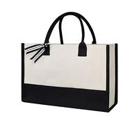 Large Capacity Portable One Shoulder Beach Bag Hand Bags (Black, One Size)