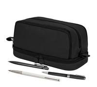 Large Capacity Portable Pencil Case with Zipper - Pencil Case Storage Bag for Pencils and Pens for School, Black, Refer to description, Unisex