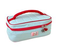 Large Capacity Practical Make Up Organisers for Travellers Multiple Pockets Trendy Colourful Design Portable Cosmetic Storage Bag Business Travel Toilet Organiser with Design, Blue, Mass beauty