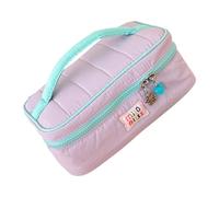 Large Capacity Practical Makeup Organizers for Travelers Multiple Pockets Trendy Colorful Design Portable Cosmetic Storage Bag Trendy Color Blocked Cosmetic Carryall for Outdoor Adventures