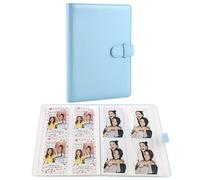 Large Capacity PU Photo Album with 256 Pockets - Leather Photo Album for Fujifilm Instax 11, Mini 9, Mini 8 & Zip Instant Printer 3 inch photo (Blue)