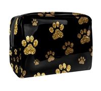 Large Capacity PVC Makeup Bag Women Cosmetic Toiletry Organizer Pouch Purse 7.3x3x5.1 Inch - Dogs Paws