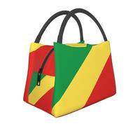 Large Capacity Republic of The Congo Flag Lunch Bag for School Work Kids Girls Boys Women Men Travel Tote Bag Lunch Box School Lunchbox Tote Outdoor Picnic Lunchboxes for Travel Picnic