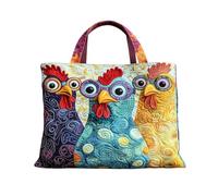 Large Capacity Reusable Floral Tote Handbag Quilted For Shopping | Oxford Cloth Reusable Shoulder Bag For Outdoor Family Outings Travel Parties And Street Photography