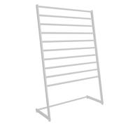 Large Capacity Ribbon Storage Rack Freestanding Metal Towel Holder Versatile Organizer for Scarves Ties Shawls & Pants - 100cm White Show Rack