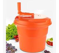 Large Capacity Salad Spinner, Manual Lettuce Dryer with Rotary Handle, Fruit & Vegetable Washer for Kitchen, 24L