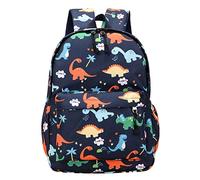 Large Capacity School Bag Mini Dinosaur Kids Backpack, Boys Girl Toddler Bag Kindergarten Canvas Rucksack, Holiday Travel Bookbag Outdoor Daypack for 3-6 Year Old