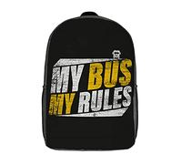 Large Capacity School Bags Funny My My Rules Rucksack Adjustable Straps Students Bookbag for Camping, Work, Travel, 42X32X14Cm