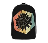 Large Capacity School Bags Retro Sunflower School Backpack Suitable Daypack for Hiking, Camping, Work, 42X32X14Cm