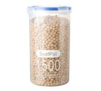 Large Capacity Sealed Jar Glass Canister 600/800/1000/1500ml with Airtight Lid Clear Multifunctional Fruit Dry Goods Nuts Grain Cereal Seasoning Tea Clear 800ML