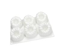 Large Capacity Silicone Mousses Cake Mold 6 Cavity Raspberry Chocolate Baking Bakeware for Parties and Celebration
