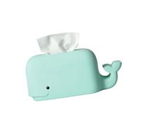 Large Capacity Silicone Tissue Box Covers Whale Shaped Napkin Dispenser Elegant Holder With Detachable Bottom Whale Box Cover