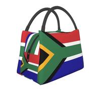 Large Capacity South Africa Flag Lunch Bag for School Work Kids Girls Boys Women Men Travel Tote Bag Lunch Box School Lunchbox Tote Outdoor Picnic Lunchboxes for Travel Picnic
