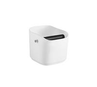 Large Capacity, Square Coffee Grounds Knock Box Removable Bar and Non-Slip Base Dishwasher Safe Barista Espresso Accessories,Knock Box(1.2L White)