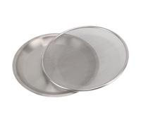 Large Capacity Stainless Steel Colander Bowl Set, Versatile and Durable, Ideal for Draining, Washing, and Mixing in Your Kitchen (Fine Mesh Disk, Disk)