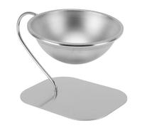 Large Capacity Stainless Steel Elevated Cat Bowl with Anti Tipping Base for Cats Dogs, Promotes Better Posture, Ideal for Feeding or Watering