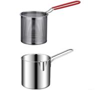 Large Capacity Stainless Steel Oil Fryer Pot, Deep Fat Fryer | for premium stainless steel, includes basket and lid, versatile chips chicken, construction oil filter pot steel fryer
