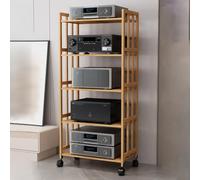 Large Capacity Stand - Adjustable 2/3/4/5 Tier Audio Rack Heavy Duty Media Cabinet for Stereo System Easy Assembly AV Furniture for Home & Office Use