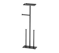 Large Capacity Standing Holder Rustproof Nonslip Tissue Dispenser With Shelf Tray For Bathroom Organization Holder With Nonslip Base