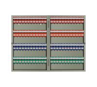 Large Capacity Steel Security Box with Key Vintage Metal Lockbox for Garage Property Management 96 Bits Standard Lock & Secure Storage Solution