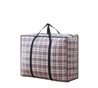 Large Capacity Storage Bag Quilt Organizer Clothing Travel Moving Thick Foldable(BlackOne,50x32x23cm)