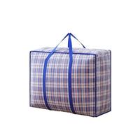Large Capacity Storage Bag Quilt Organizer Clothing Travel Moving Thick Foldable(Blue,60x42x23cm)