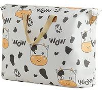 Large Capacity Storage Bag with Handle, Under Bed Storage Foldable Largecapacity Storage Bag with Zipper Storage Bucket Tools for Bedding Blanket Comforters, Clothes (S-12cm)