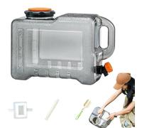 Large Capacity Storage Jug - Grey PC Material, Adjustable Tap, Wide Opening Tank | Picnic In The Yard Harvesting Road Trip Survival Equipment