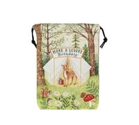 Large Capacity Tear Proof Gift Sacks 13x18 Inch Bright Printed Design Efficient Organizers For Home Use Household Bags