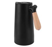 Large Capacity Thermal Bottle 1L Thermal Coffee Carafe, Thermal Coffee Carafe Heat Preservation Carafe Insulation Olecranon Water Outlet Plastic Shell Detachable Design (Black)