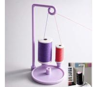 Large Capacity Thread Spool Stand, 3 Heights Cone Thread Holder for Sewing Machine, Anti-Winding Vertical Guide, 3D Printed Spool Bracket Tool for Craft Room, Embroidery & Sewing Lovers，Purple